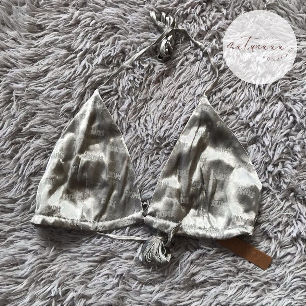 Skims Jacquard Triangle Bralette in Talc XL
